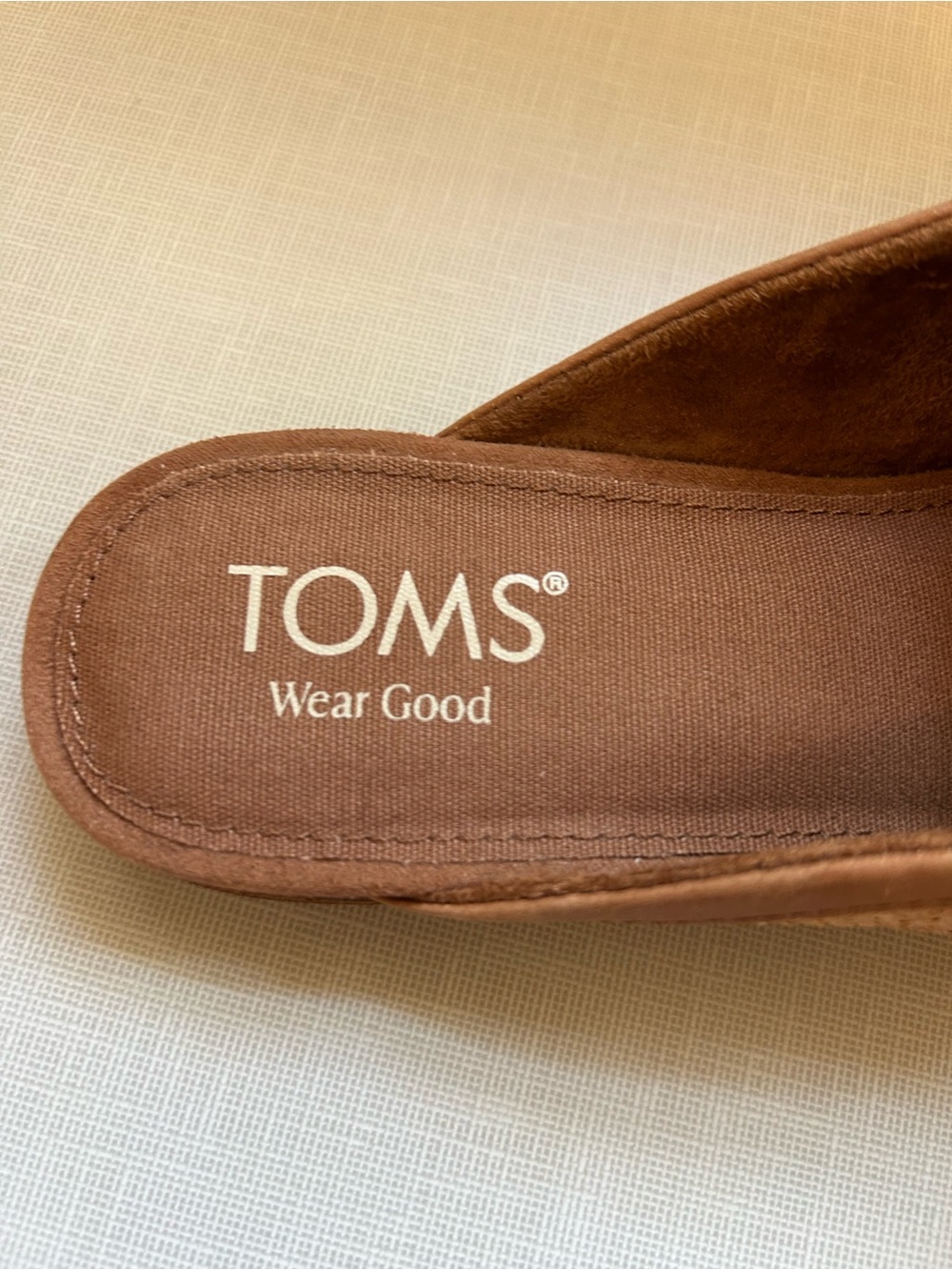 TOMS Tan Raffia Slip-On Mules - Picture 5 of 8
